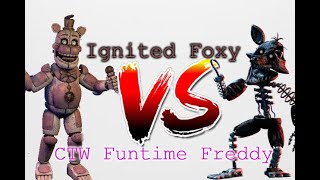 CTW Funtime Freddy Vs Ignited Foxy DC2 ANIMATION [upl. by Thanh]