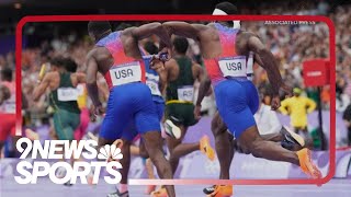 US disqualified from mens 4x100 relay as Canada takes gold [upl. by Lorilyn]