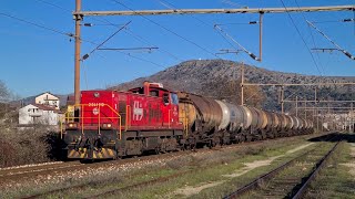 Rail traffic on SarajevoPloče railway line [upl. by Wanda377]