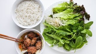 How to Make Hanoi Style Vermicelli Noodles with Grilled Pork Bun Cha Hanoi [upl. by Yttik]