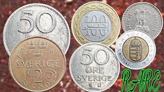 Top 5 Ultra Rare Coins with High Collector Value Sweden Bahrain India Hungary [upl. by Jary]