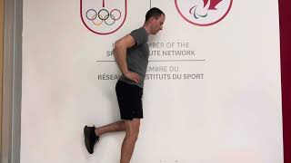 Single Leg 14 SquatRDL with Contralateral Isometric Hip Abduction Wall Press [upl. by Uolymme532]