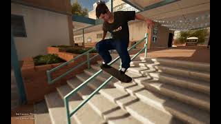 Session Skate Sim Yuto Horigome Sylmar 9 Stair Nollie Front Foot LateFlip [upl. by Ahsirtal]