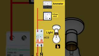 👍 Volt miter  ammeter connection electrical technical shorts [upl. by Naihtsirc]