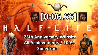 HalfLife 25th Anniversary Website 100 Speedrun 00666 WR [upl. by Rebma128]