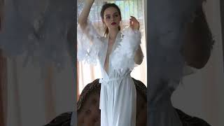 Silk Satin Sleepwear with Fur for Women  Wow Stunning [upl. by Erodasi]