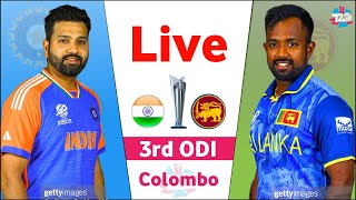 🔴Live India Vs Sri Lanka 3rd ODI Match 2024  IND vs SL Live Score amp Commantray cricketlive [upl. by Ayomat]