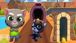 Talking Tom Gold Run Gameplay  TOm in Wild West Catch Raccoon Robber [upl. by Eimmas]