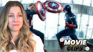 Captain America vs Captain America Fight Scene REACTION  Avengers  Endgame Movie Clip [upl. by Yarahs]