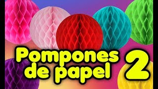 Cómo hacer pompones con papel de seda [upl. by Okorih961]