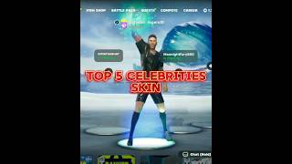 Top 5 CELEBRITY SKIN😎 shorts fortnite [upl. by Alimrahs]