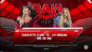 Charlotte Flair Vs Liv Morgan [upl. by Lilahk436]