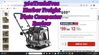 Harbor Freight Plate Compactor Review [upl. by Uriia]