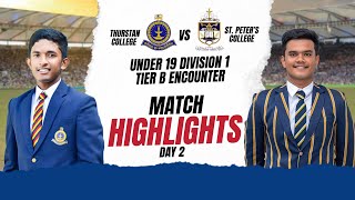 Highlights Thurstan College vs St Peters College U19 Division ITwo Day Tournament 202223 Day 2 [upl. by Alisen]