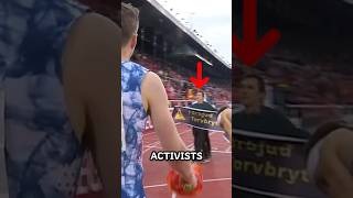 Nuisance environmentalists who obstructed track and field athletes from racing [upl. by Yelrahs]