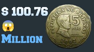 TOP ULTRA RARE PHILIPPINES 5 PISO WORTH A MILLION DOLLARS COULD MAKE YOU MILLIONER moneynft [upl. by Adnahc]