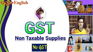 GST  Non  Taxable Supply  Goods that do not attract GST [upl. by Adalard]