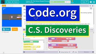 Codeorg Lesson 2611 The Game Design Process  Answer Tutorial  CS Discoveries Unit 3 [upl. by Ecnirp]