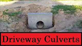 Installing Driveway Culverts [upl. by Nikos]