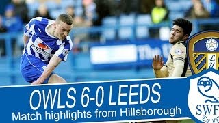 HIGHLIGHTS  Sheffield Wednesday 6 Leeds United 0  Championship 201314 [upl. by Zea]