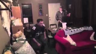 Seahawks fan destroys tv after loss [upl. by Yhtac487]