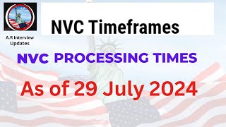 NVC Processing Times As of 29 July 2024 Case Review Time Case Creation  Public Inquiry Response [upl. by Retsbew]