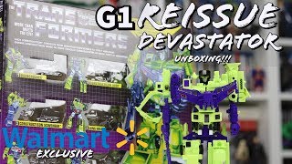 Transformers G1 Devastator Walmart Exclusive Reissue In Vintage Packaging Unboxing [upl. by Brant]