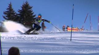 HQ Super slow motion skiing FHD slalom and giantslalom Elle [upl. by Towers29]