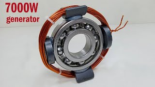 free energy generator 240v electricity from magnetic gear and 100 copper coil transformer [upl. by Aneger]