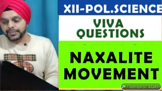 VIVA BASED QUESTIONS ON NAXALITE MOVEMENTS VIVA QUESTIONS ON NAXALITE MOVEMENT [upl. by Gurtner]