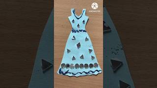 Easy crafted paper girl dress 👗 youtubeshorts artandcraft trending papercrafts craft girl [upl. by Shem]