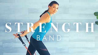 Resistance Band Workout  All Standing Full Body Exercises for Building Strength [upl. by Aylward826]