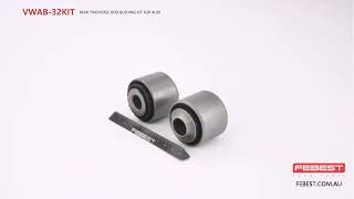 VWAB32KIT REAR TRASVERSE ROD BUSHING KIT FOR AUDI [upl. by Alel396]