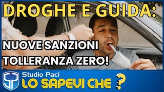 NUOVO CODICE DELLA STRADA  DROGHE E GUIDA NUOVE SANZIONI  LO SAPEVI CHE [upl. by French]