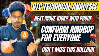 Bitcoin Techinal analysis  Guaranteed Airdrop for everyone  Btc next Move [upl. by Anyehs128]