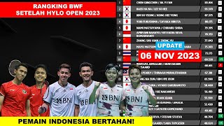 Ranking BWF Terbaru Setelah Hylo Open 2023 Indonesia Bertahan Bakrie Naik  BWF Ranking [upl. by Melisandra159]