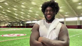 Alabama OL Tyler Booker Interview  Bye Week No 2 [upl. by Aliled816]