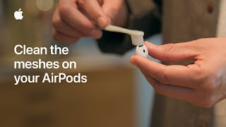 How to clean the meshes on your AirPods  Apple Support [upl. by Macnamara705]