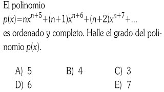 POLINOMIOS COMPLETOSPREGUNTA RESUELTA DEL EXAMEN DE ADMISION SAN MARCOS [upl. by Ardehs]