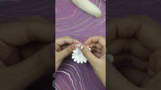 DIY Paper Daisy Flower  Cute daisy flower with paper [upl. by Nylecoj]