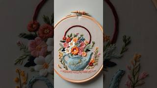 Hand embroidery tea pot embroiderybyafeei embroidery handembroidey art afeei [upl. by Bernhard]