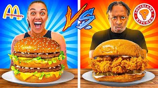 MCDONALDS VS POPEYES FOOD CHALLENGE [upl. by Clary]