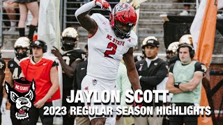 Jaylon Scott 2023 Regular Season Highlights  NC State LB [upl. by Ayouqes35]