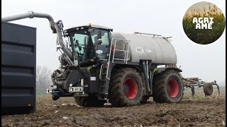 Interramento liquame  Claas Xerion 3800  SGT  Axion 850 870 950  Bossini  Gavazzoni SRL [upl. by Xanthe]