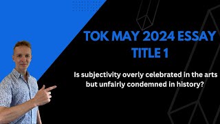 TOK May 2024 Essay Title 1 [upl. by Manning]