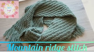 Mountain ridge pattern for scarves new pattern scarf mountain rider easy beautiful learning [upl. by Glynis]