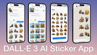 Build DALL·E 3 AI WhatsApp Sticker Generator SwiftUI App  iOS 17 [upl. by Witherspoon]