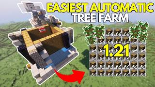 BEST AUTOMATIC TREE Farm for Minecraft Bedrock 121 [upl. by Oakes]