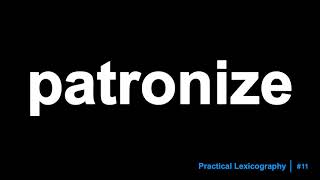 Patronize Definition [upl. by Leiria]