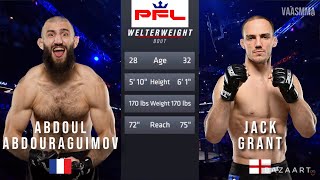 ABDOUL ABDOURAGUIMOV VS JACK GRANT FULL FIGHT PFL PARIS [upl. by Ponton564]